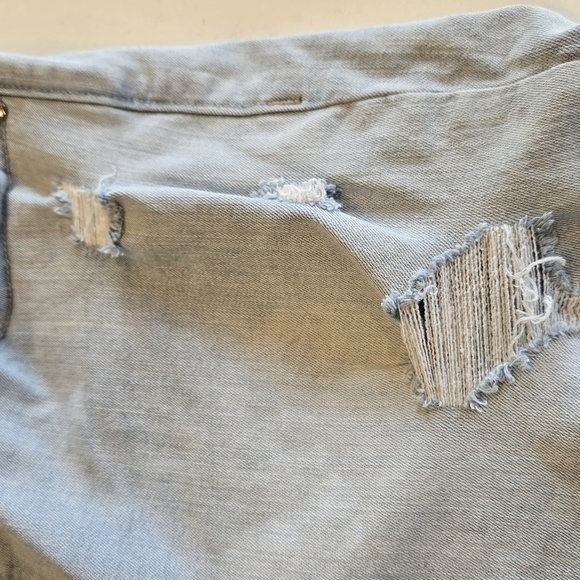 Lane Bryant Blue Denim Jeans Shorts High Rise Waist Womens Plus Size 16 - Picture 9 of 12